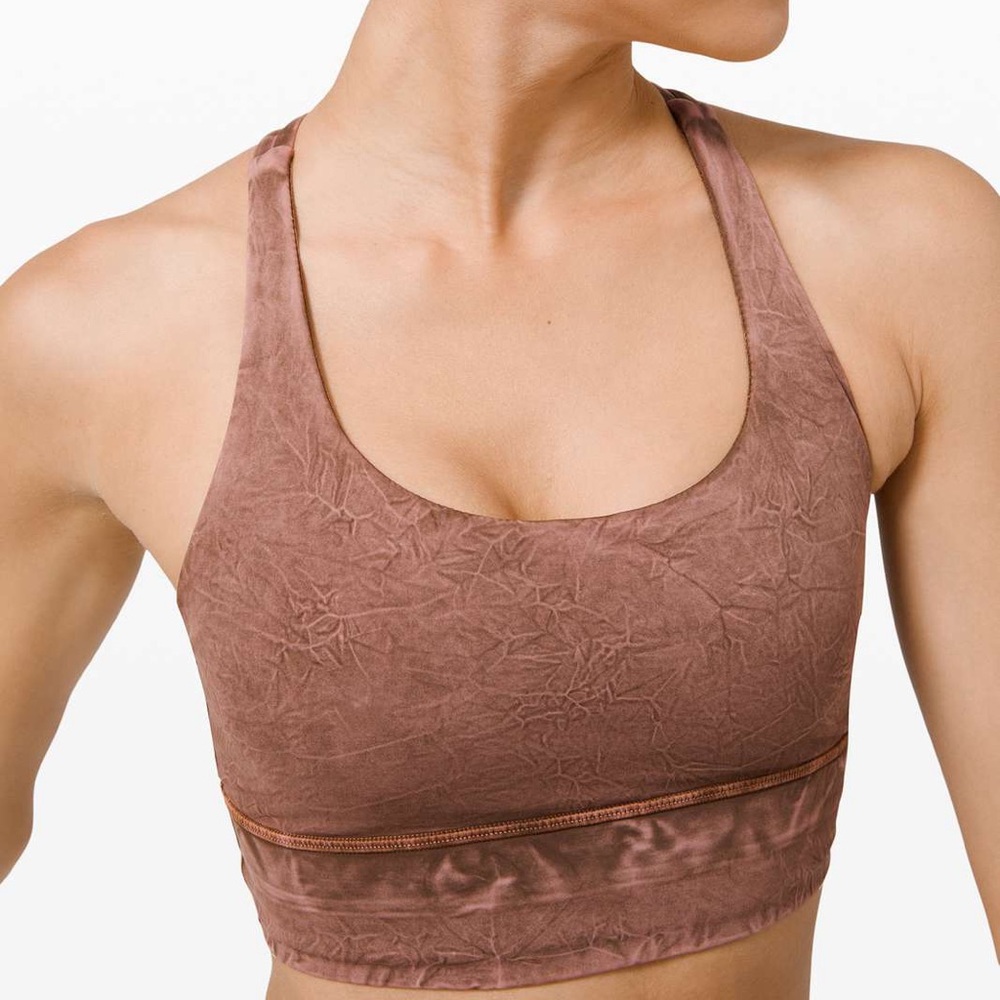 Lululemon energy longline Women's Brown Sports Bra